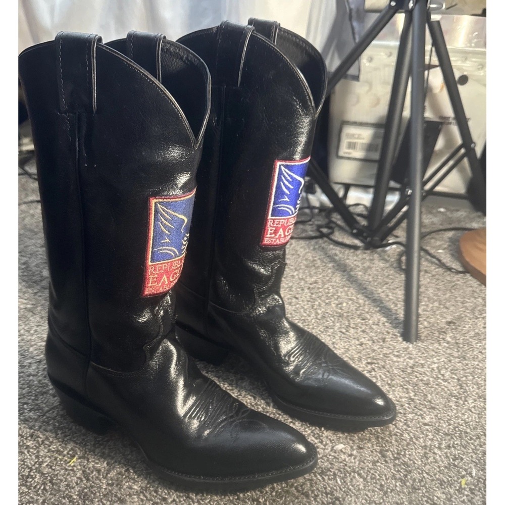 RARE Justin Commemorative Cowboy Western Boots Republican Eagles 9 B